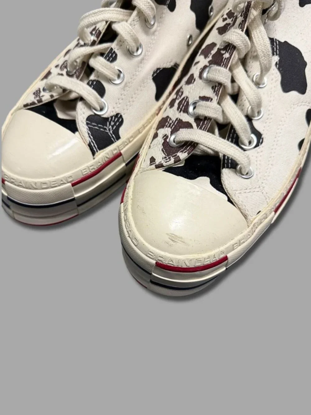 CONVERSE x BRAIN DEAD Chuck 70 Hi Cow Print High Top Sneakers Sz 11 169946C - Picture 8 of 11
